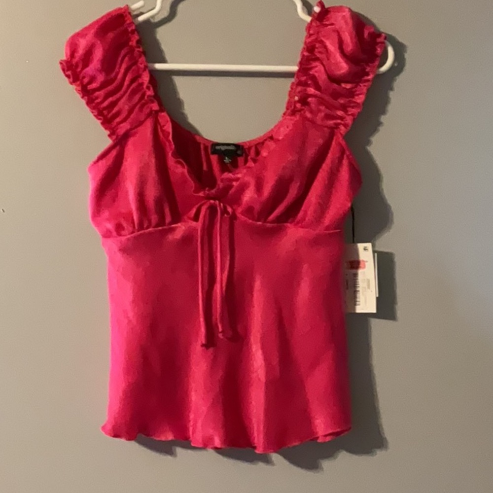 Elegant Pink Ruffled Women's Top